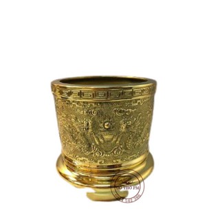 Bát hương. Chất liệu Đồng Vàng. 2 mặt rồng và phượng. SIÊU RẺ. Đồ thờ cúng bằng đồng