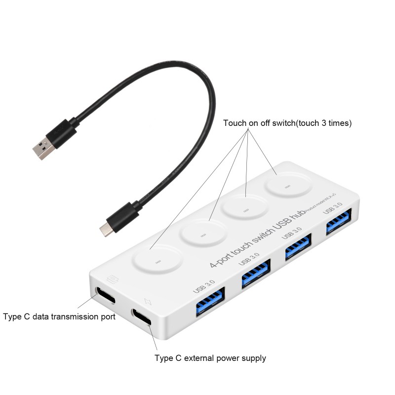 Ổ Cắm Usb 3.0 Tích Hợp Đèn Led Cho Laptop