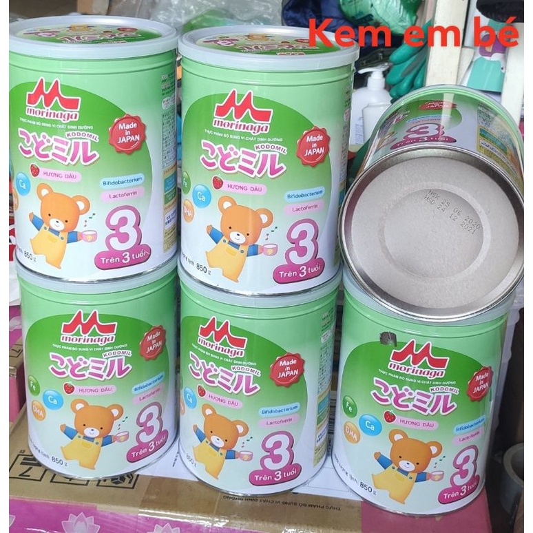 Sữa Morinaga số 3(850g,Hương Dâu Tách đai Date 24/12/2021)