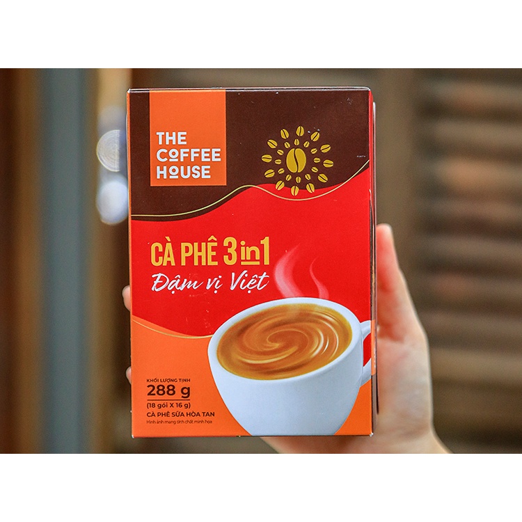 Cà phê 3IN1 Đậm vị Việt - The Coffee House (18 gói x 16 g) uống liền