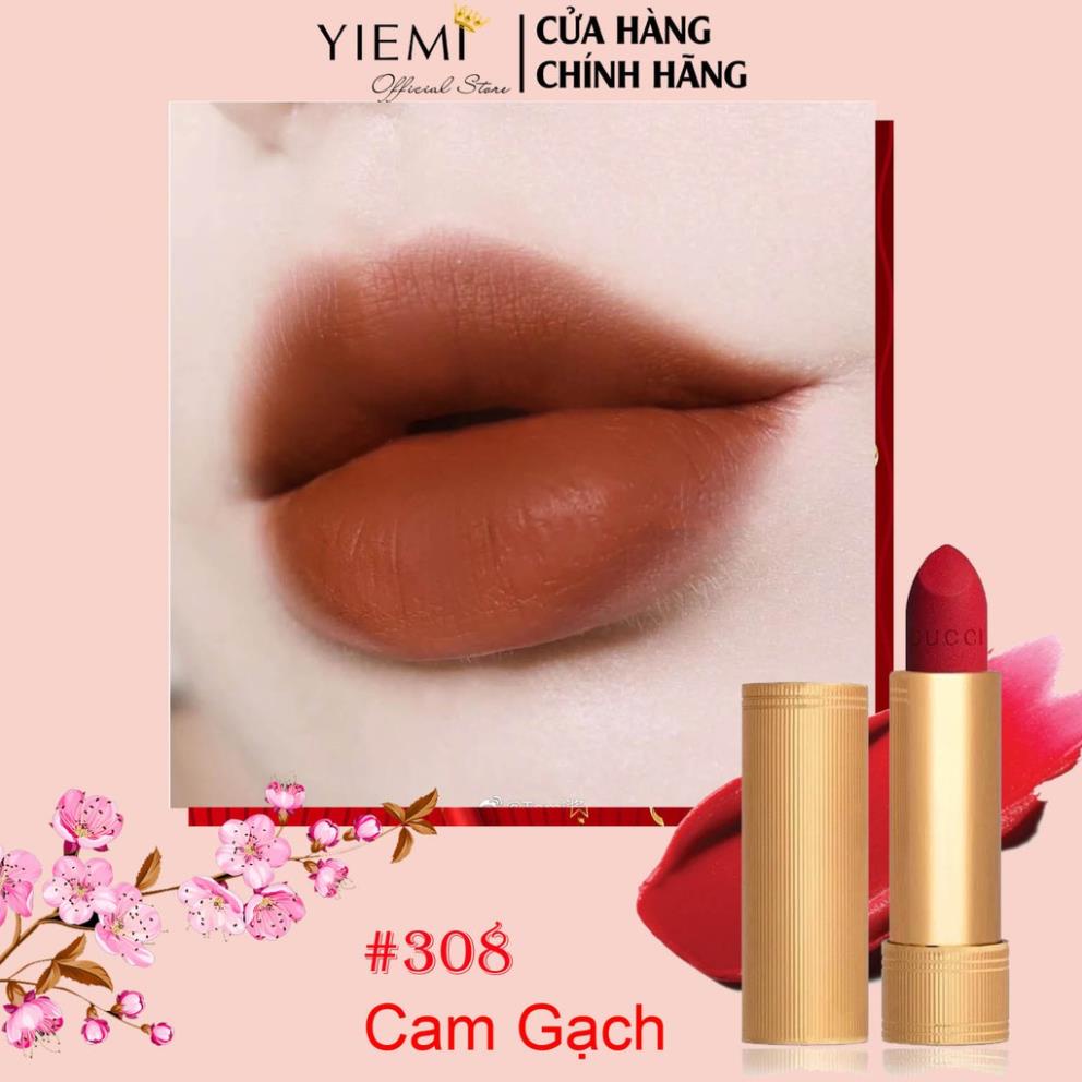 Son Gucci Rouge A Levres Matte Lipstick, thỏi son lì Gucci chính hãng lì hoàn hảo, siêu mịn lên màu siêu chuẩn 2022