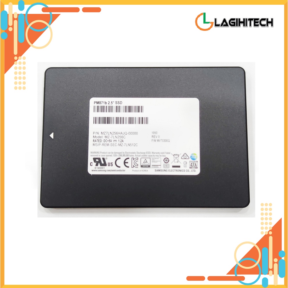 Ổ cứng gắn trong  SSD Samsung PM871B 2.5 Inch 128GB/256GB Bảo hành 3 năm - Chính hãng Samsung