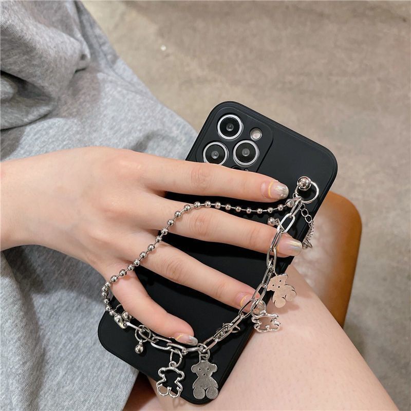 Ốp Điện Thoại TPU Mềm Hình Gấu Có Dây Đeo Cho Huawei Nova 2i 3 3i 3e 4 4e 5T 7i Nova 6 7 SE P9 P10 Plus P20 P30 P40 P50 Pro P20 P30 Lite Honor 20