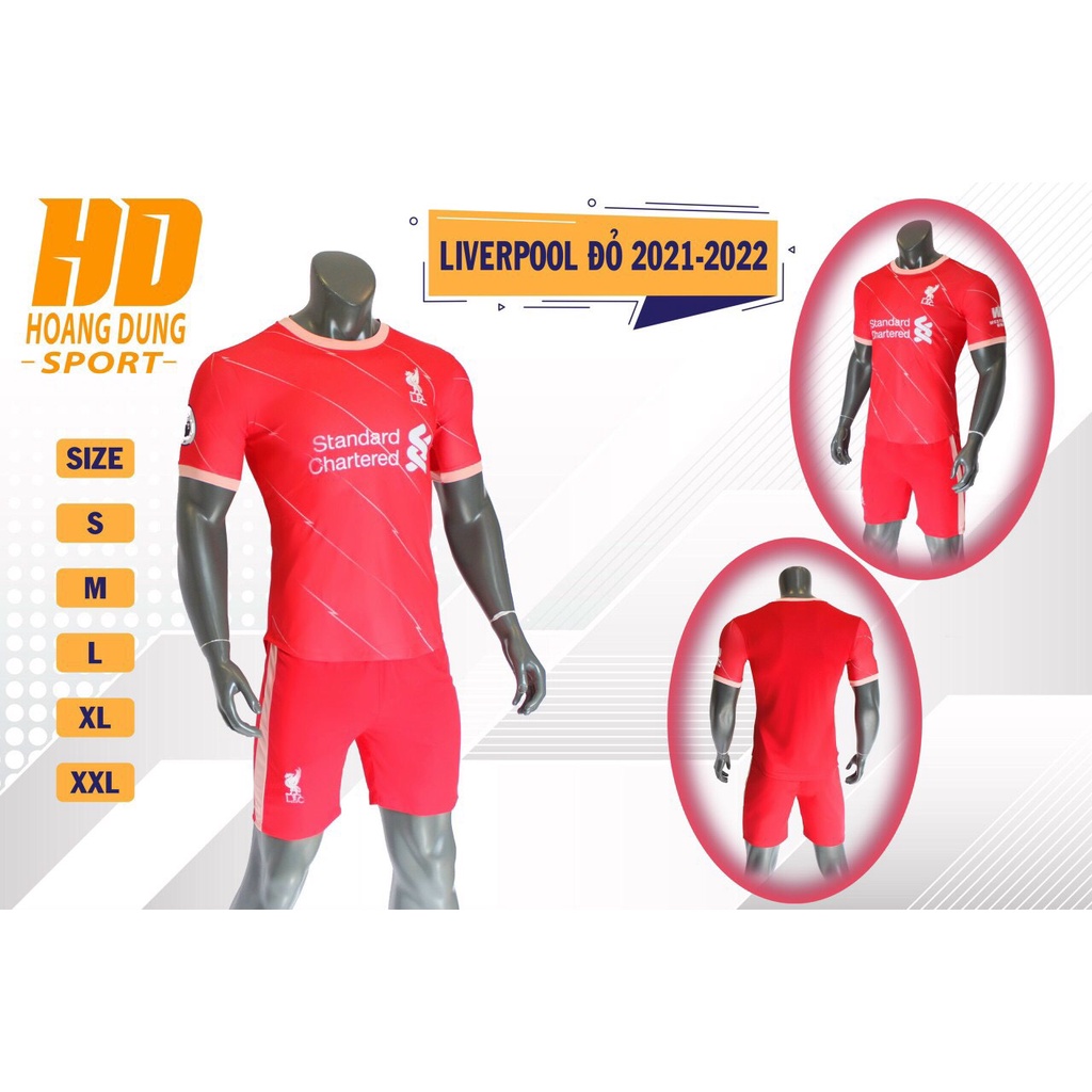ÁO BÓNG ĐÁ CLB LIVERPOOL SÂN NHÀ MÙA GIẢI MỚI 2021-2022 CHUẨN THI ĐẤU 99%, THUN LẠNH CAO CẤP LV01