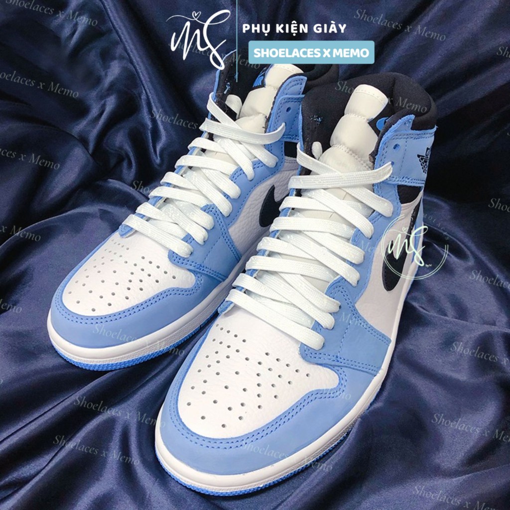 Dây Giày Vảy Sơn 3D Dạ Quang Phát Sáng Cho Nike Air Jordan Memolaces-Trắng