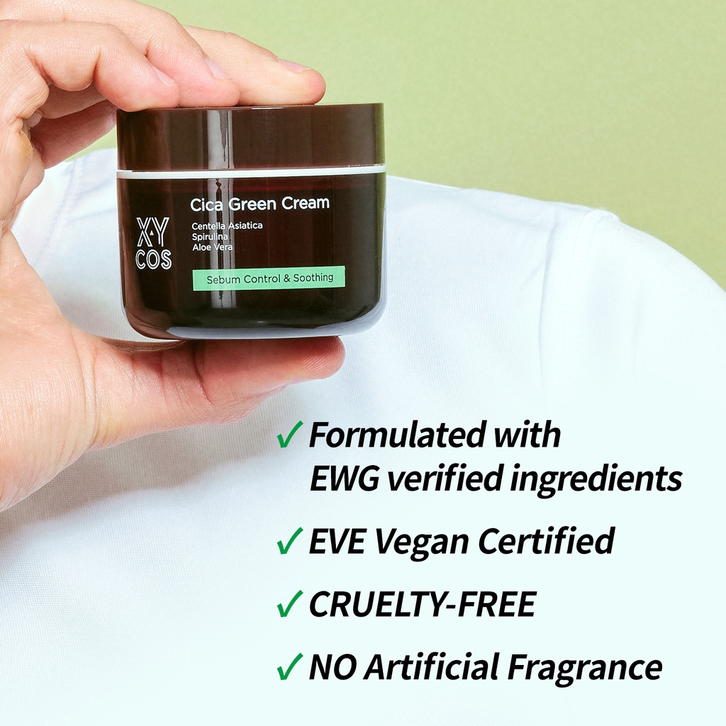 [XYCOS] Cica Green Cream 50ml 【EVE VEGAN】