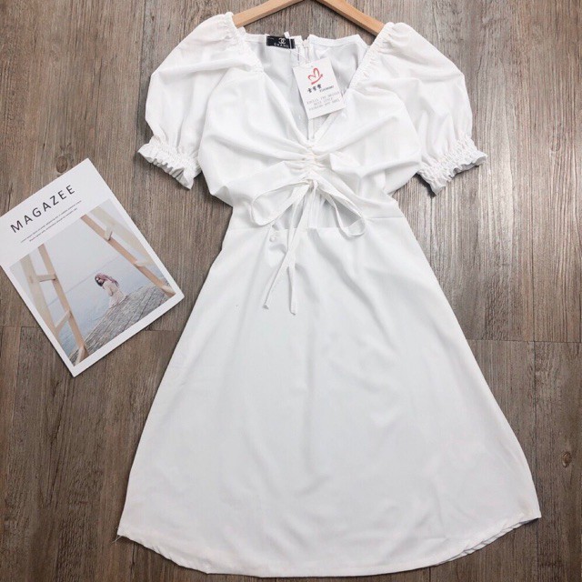 [Mã WA0909 giảm 12k đơn 50k] [ẢNH THẬT MẪU MẶC] Váy rút ngực mặc được 2 kiểu | BigBuy360 - bigbuy360.vn