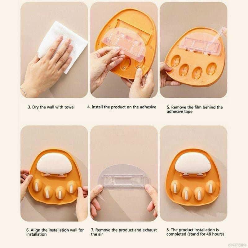 Móc treo dán tường CHÂN GẤU tiện lợi cho gia đình