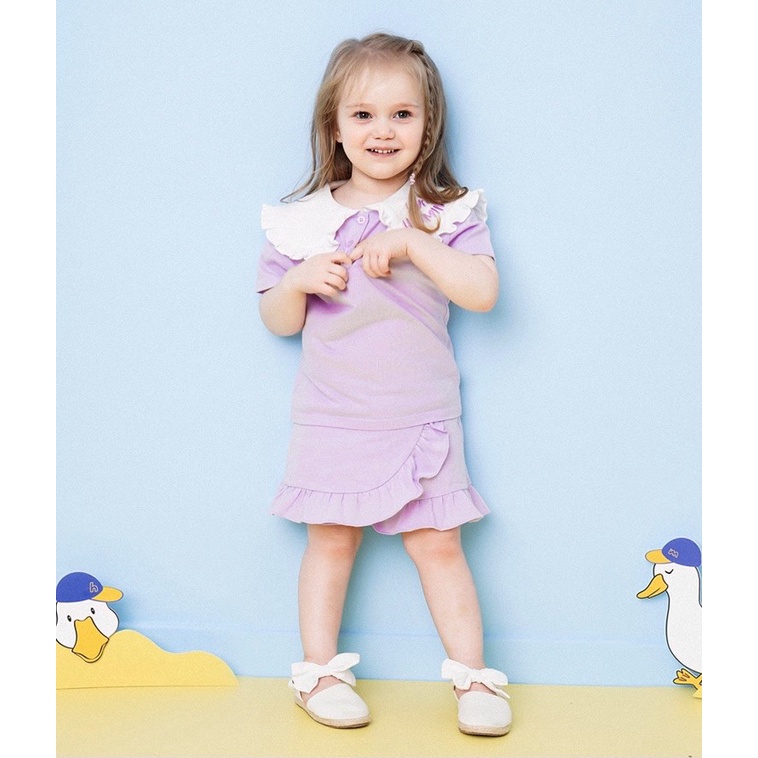 Set đồ bé gái. Bộ Heji.mini Lovely tím BH85