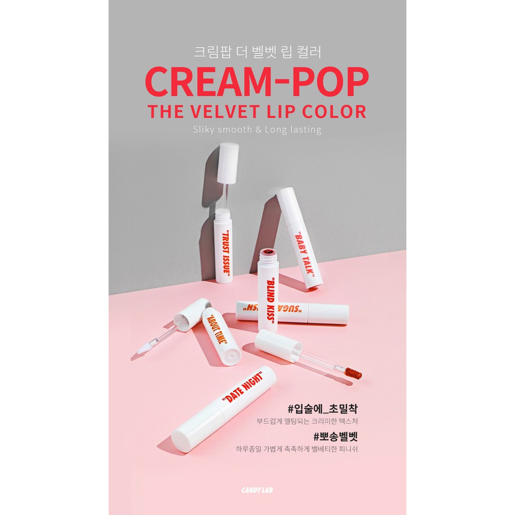 [02.2022] Son Kem Siêu Lì, Chống Trôi CandyLab Creampop The Velvet Lip Color