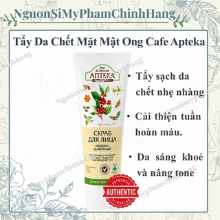 Tẩy da chết mặt chiết xuất mật ong và cà phê apteka 75ml