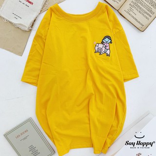 Áo thun thêu hình ulzzang - ẢNH THẬT