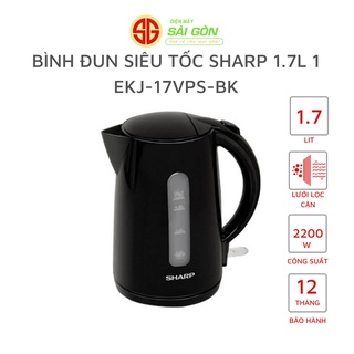 Bình đun siêu tốc sharp 1.7l 1 ekj-17vps-bk hàng chính hãng