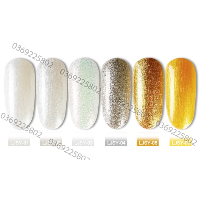 Sơn gel AS nhũ vàng bạc 6 màu 15ml chọn lẻ LJSY
