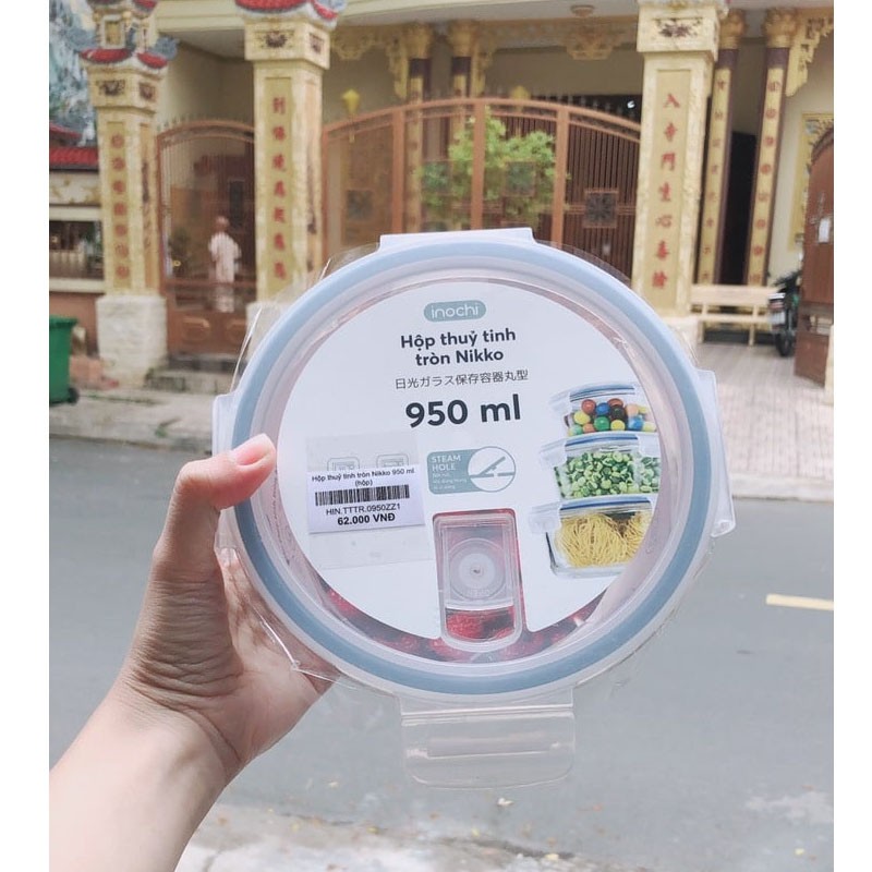 Hộp Thuỷ Tinh Đựng Thực Phẩm tròn INOCHI Trong Ngăn Đá Tủ Lạnh, Bảo Quản Thực Phẩm Tươi TTCN | BigBuy360 - bigbuy360.vn