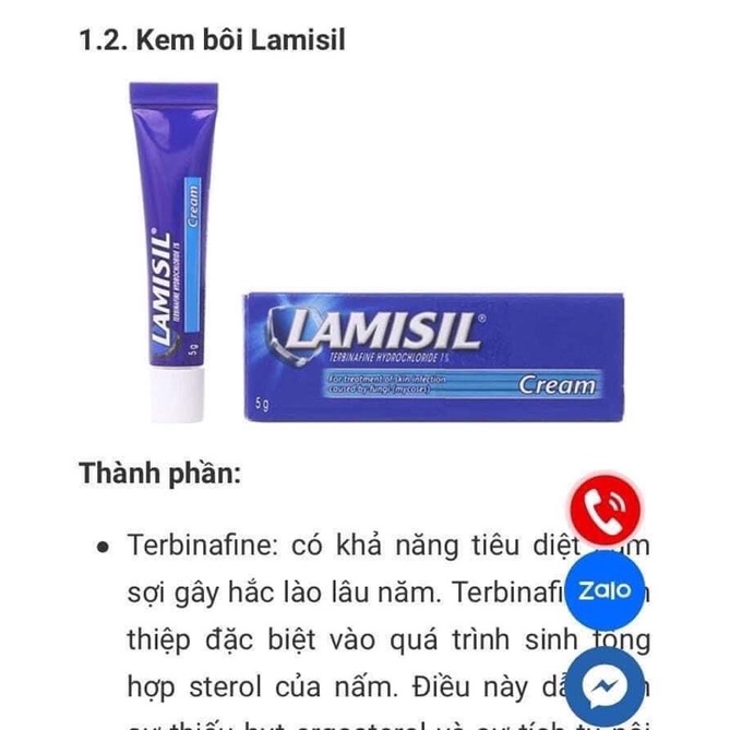 Kem Bôi Lamisil Cream Hỗ Trợ Cải Thiện Viêm Da, Nấm Da Hiệu Quả Tuýp 5g
