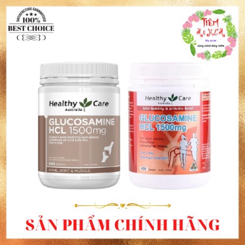 Hỗ trợ xương khớp Glucosamine HCL 1500mg Healthy Care 400 viên của Úc