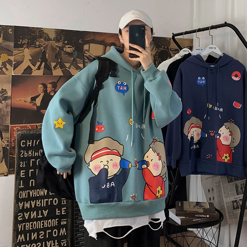 Áo Hoodie In Hình Hoạt Hình Phong Cách Hàn Quốc Cho Nam | BigBuy360 - bigbuy360.vn