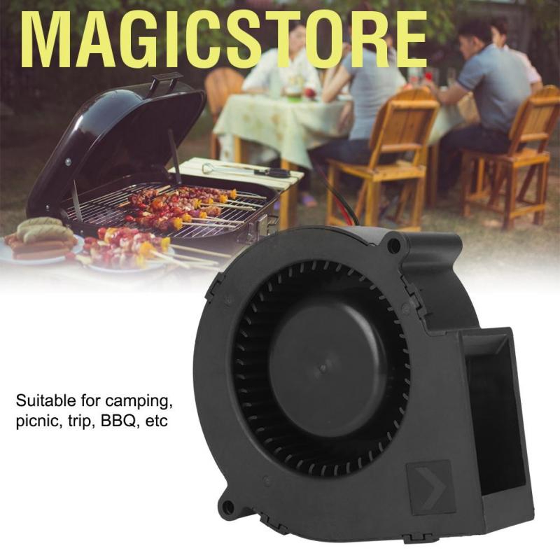 Magicstore 12V 2.85A BBQ Fan Air Blower for Barbecue Picnic Camping Fire Charcoal Starter