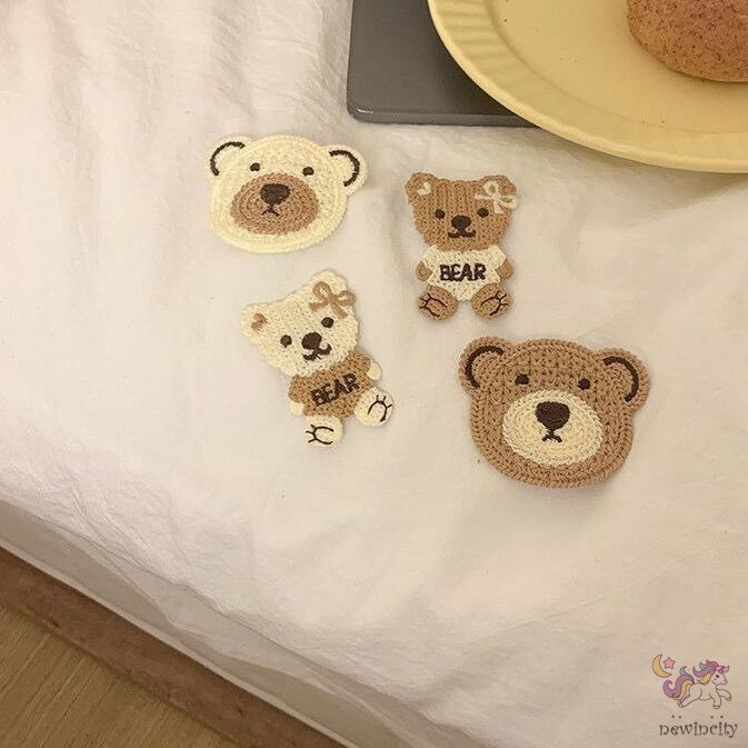 Kẹp tóc dệt kim họa tiết nhân vật hoạt hình phong cách Hàn Quốc đáng yêu cho bé gái