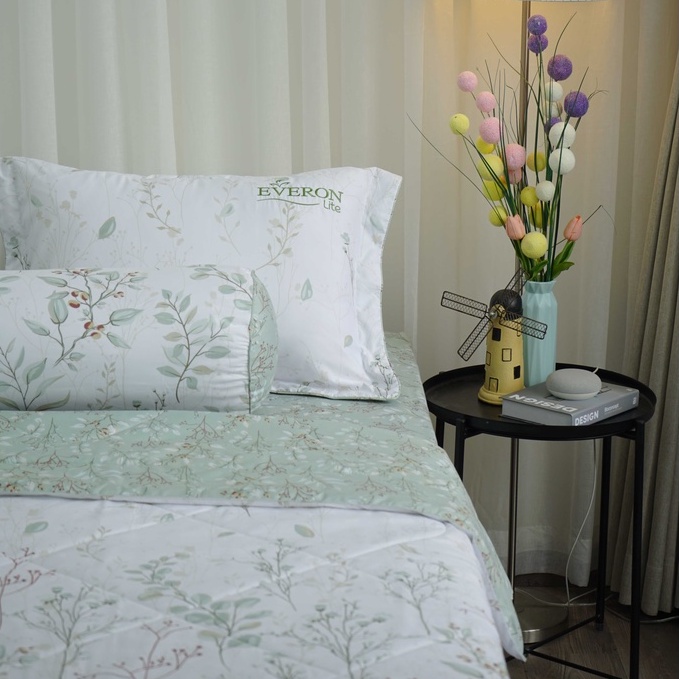 Bộ ga giường Everon Lite chất vải microfiber ELM 208 (4 món, không bao gồm chăn) | BigBuy360 - bigbuy360.vn