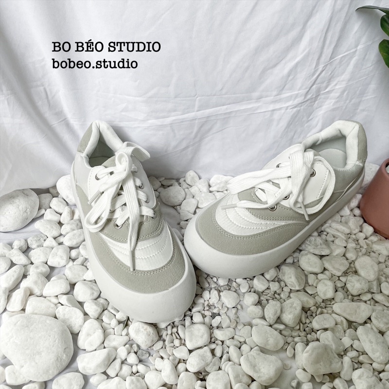 (HÀNG ORDER) Giày sneaker Rosé BLACKPINK loại không răng cưa đế bánh mì 4cm | BigBuy360 - bigbuy360.vn