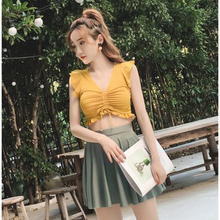 CÓ SẴN bikini đồ bơi nữ 2 mảnh tay cánh tiên dáng váy siêu xinh