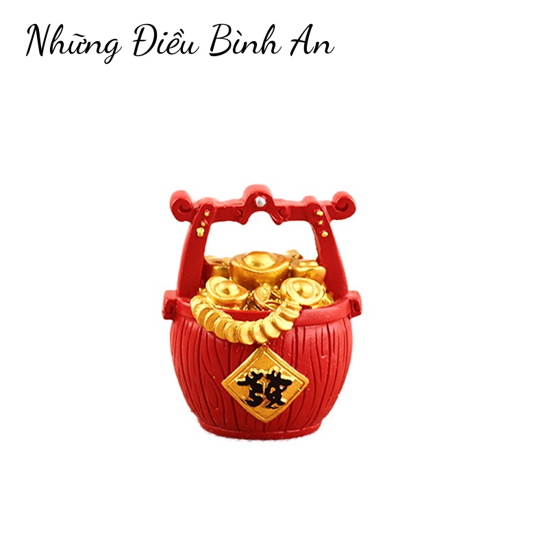 Hũ vàng trang trí ô tô, bàn làm việc, bánh kem đáng yêu /Phụ kiện trang trí 💕FREESHIP 50k💕 Những Điều Bình An