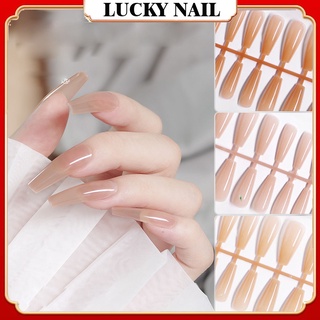 Móng úp thiết kế , Móng tay giả gắn móng nail box màu thạch set 240 móng