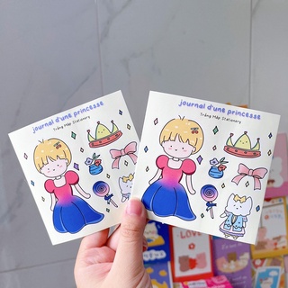 [HM01] Sticker/nhãn dán tự thiết kế NHẬT KÝ CÔNG CHÚA