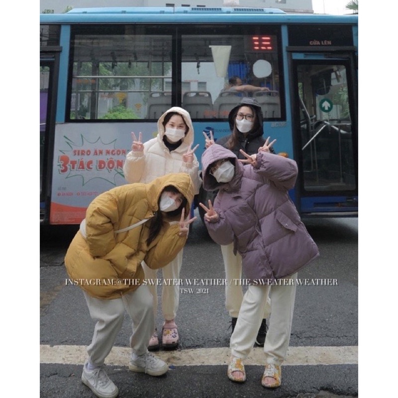 Áo khoác phao mũ béo Hàn Quốc săn sale