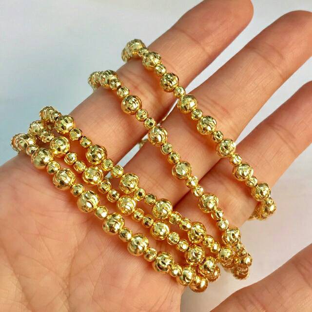 Lắc tay bi mạ vàng 18K và 24K