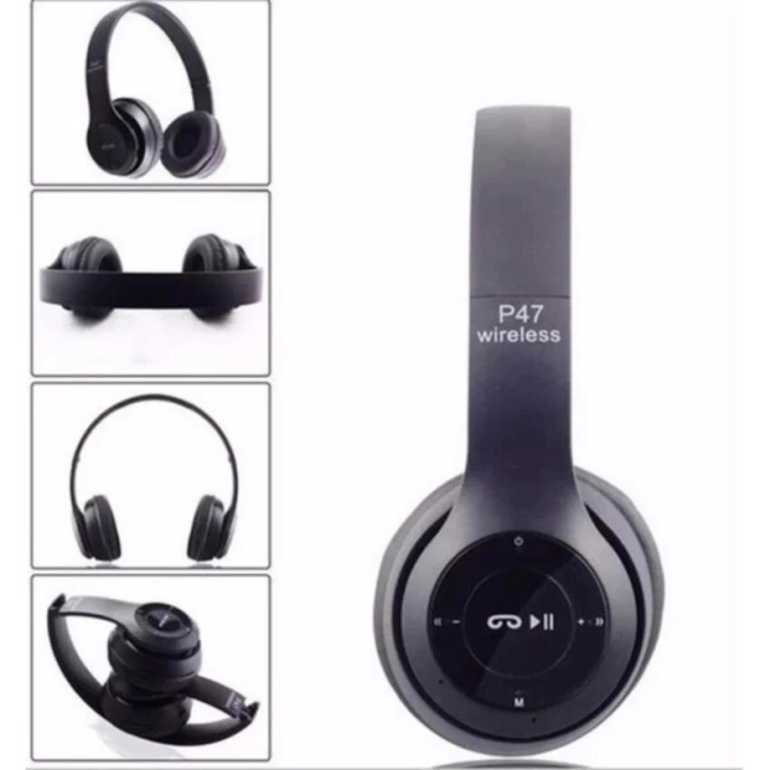 [NHIỀU MÀU] Tai nghe Bluetooth không dây chụp tai cá tính có khe cắm thẻ nhớ p47