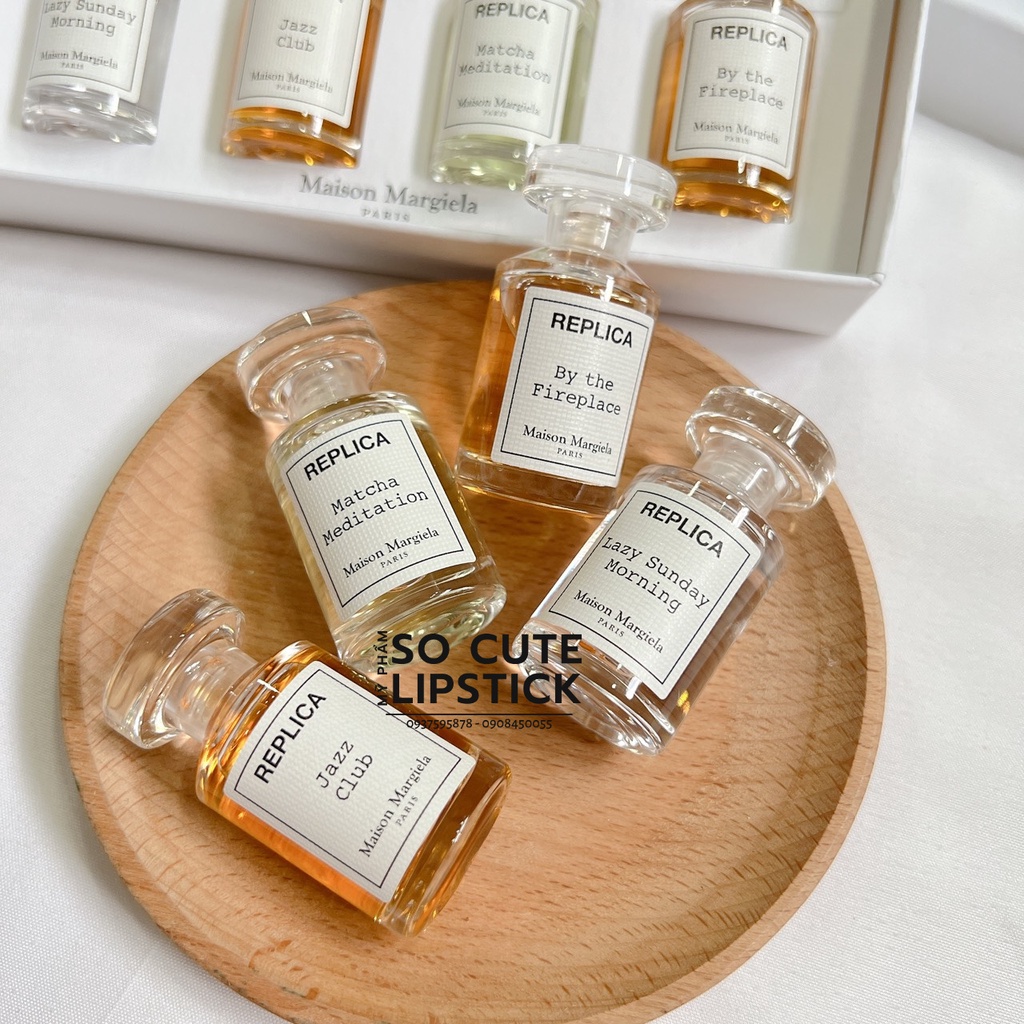 Set Nước Hoa Maison Margiela Replica 4 Chai (Jazz Club - Lazy Sunday Morning -By The Fireplace - Matcha Meditation)