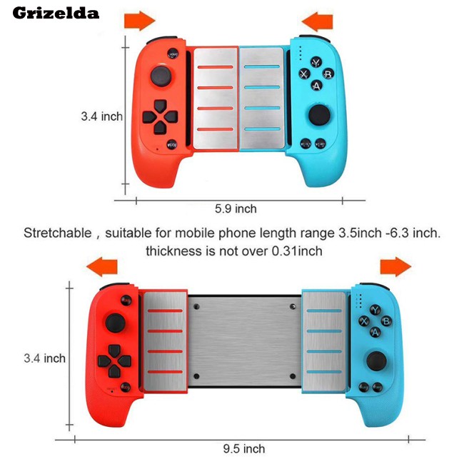 Wireless Bluetooth Game Controller Telescopic Gamepad Joystick for Samsung Xiaomi Huawei Android Phone PC