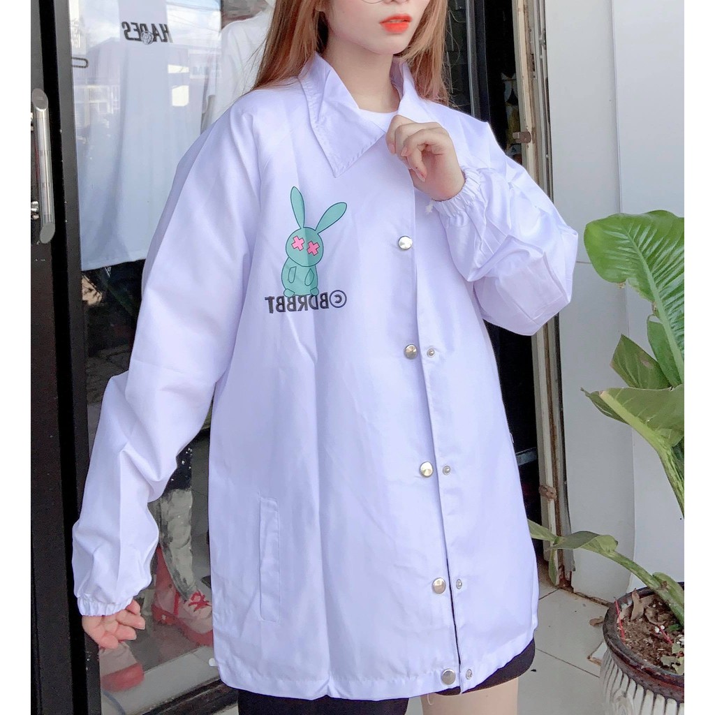 Áo Khoác Dù Bad Thỏ - Áo Jacket Form Rộng Nam Nữ - GIN STORE