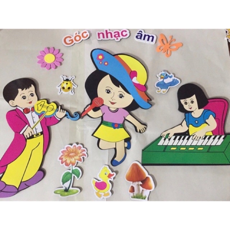 Tranh dán góc các chủ đề mầm non ( góc xốp)