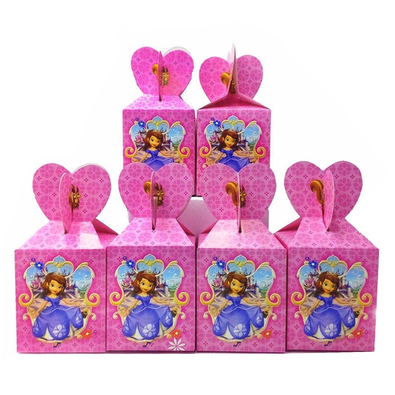 Set 6 Hộp Giấy Đựng Kẹo Hình Công Chúa Hoạt Hình Frozen 2