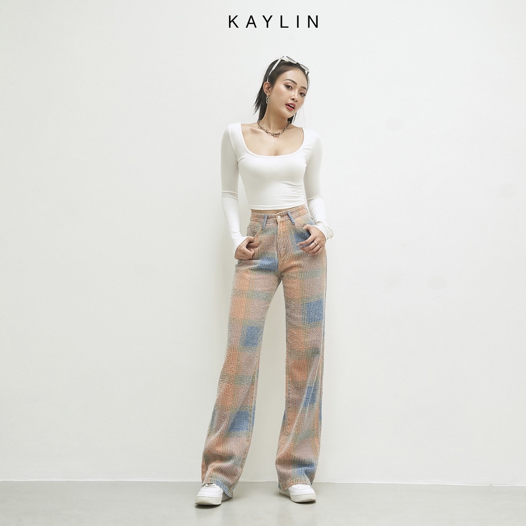 Áo thun nữ Croptop tay dài thời trang KAYLIN - N1548