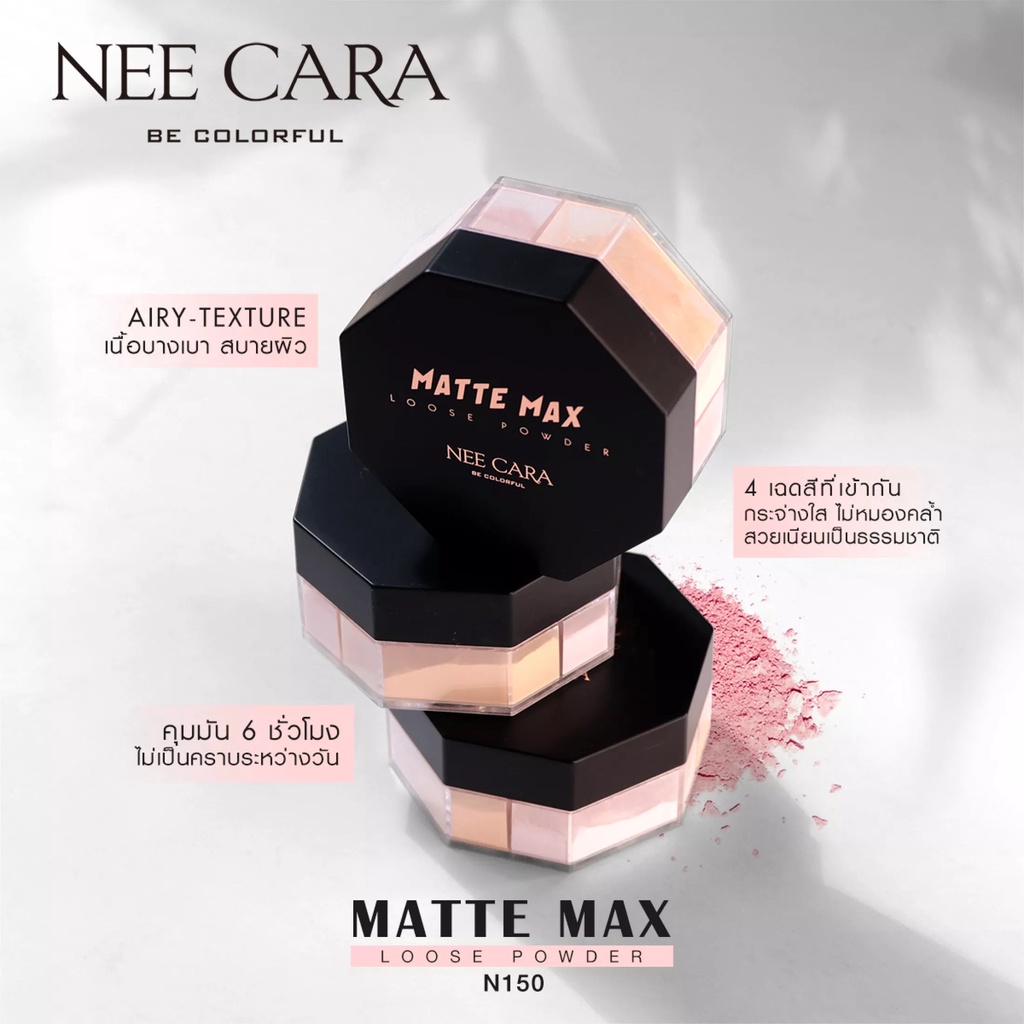 Phấn Phủ Bột Kiềm Dầu Điều Chỉnh Sắc Tố Da Nee Cara Dùng Cho Da Mụn Max Loose Powder N150 No.20