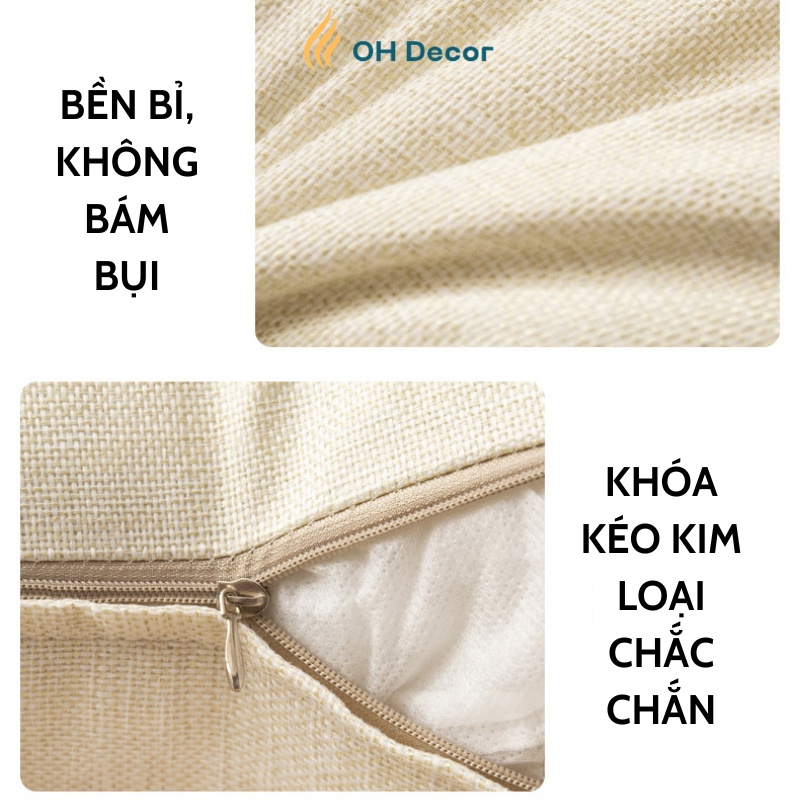 Gối tựa lưng gối sofa vuông 45x45 hình lá phong cách hiện đại