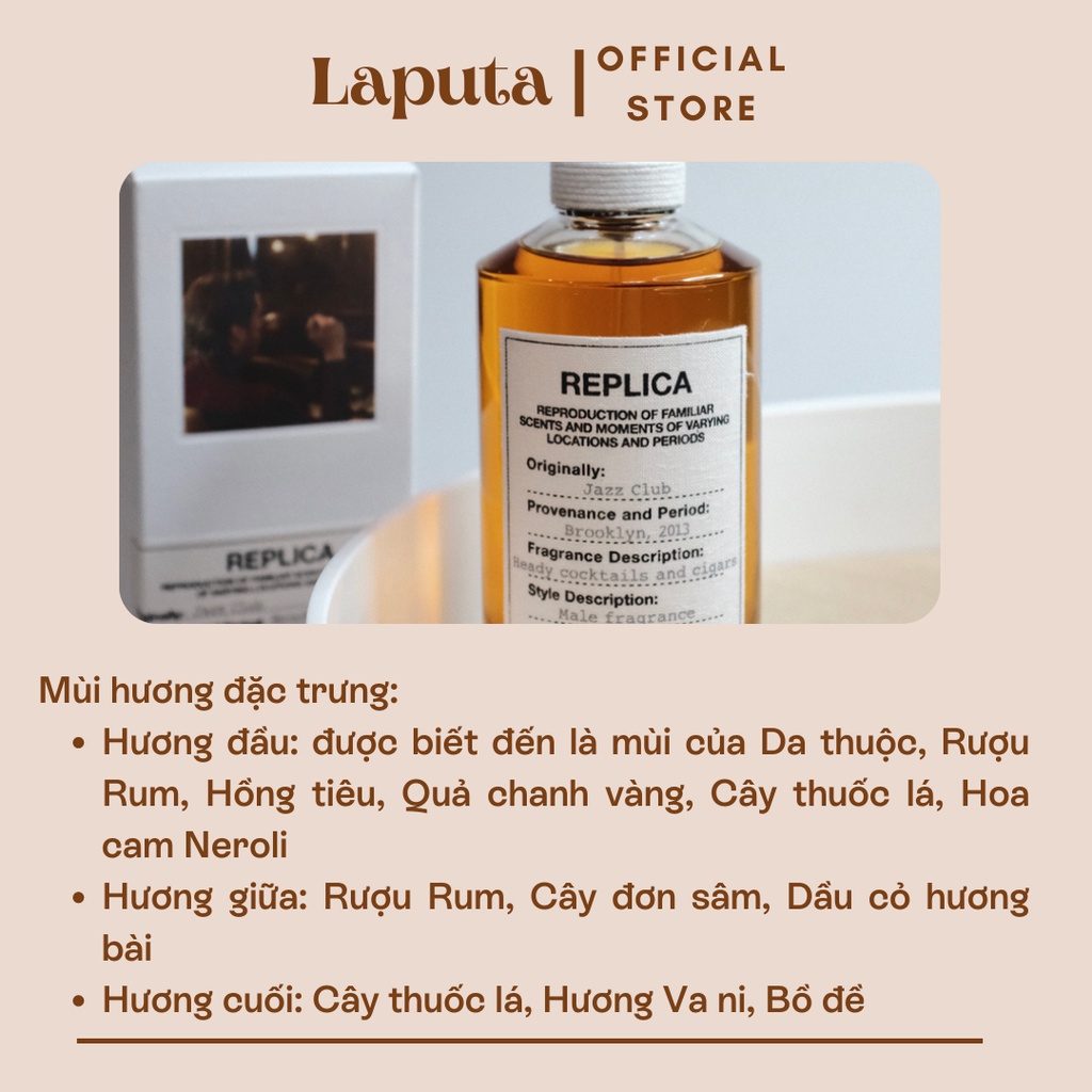 Nước Hoa Unisex Jazz Club Ngọt Ngào Nhưng Đầy Nam Tính Laputa