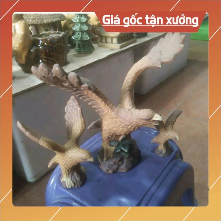 Tượng chim đại bàng mini gốm sứ Bát Tràng (nhiều kích thước) làm mô hình trang trí tiểu cảnh, trang trí bể cá