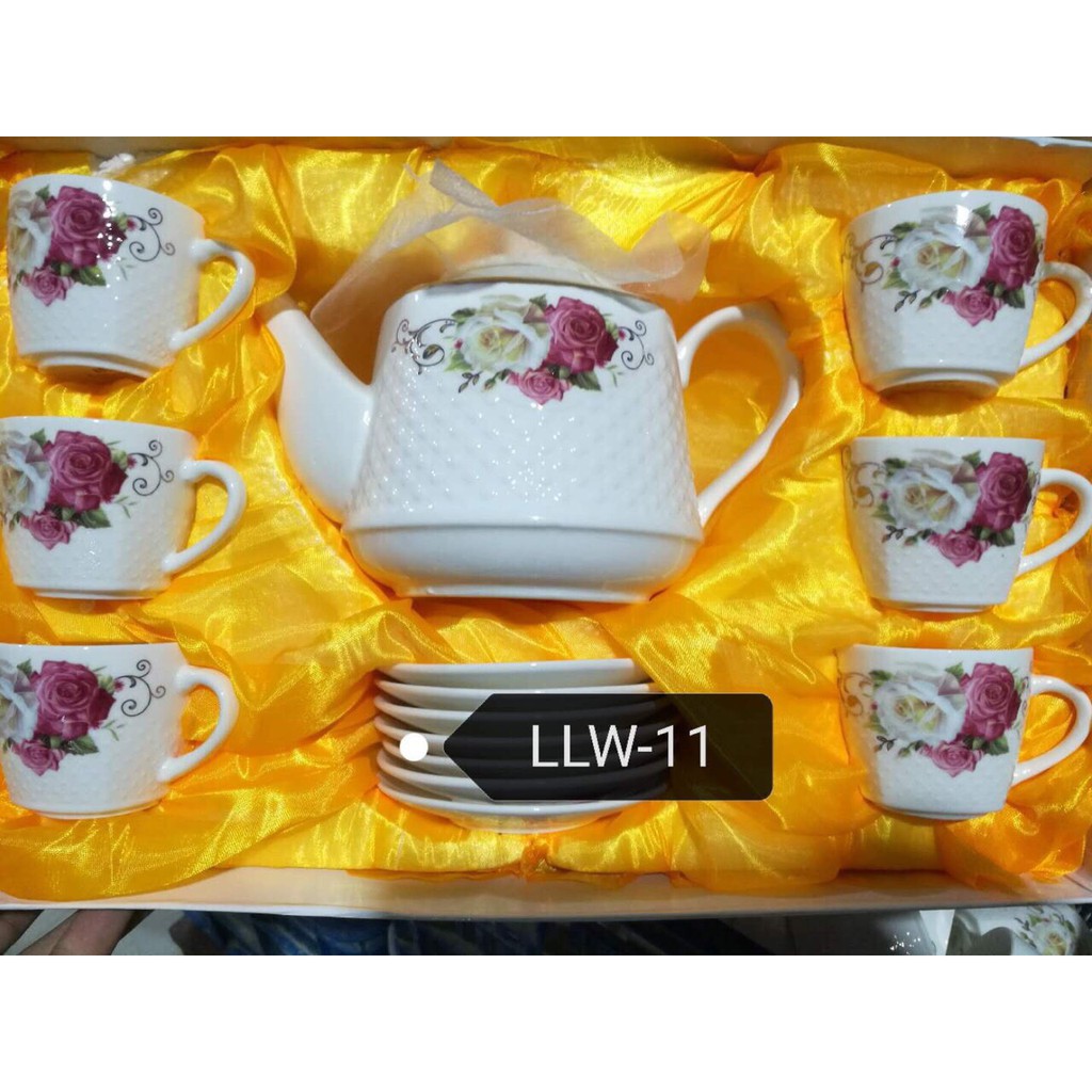 Bộ ấm chén pha trà Ceramics Hàn Quốc 6 ly