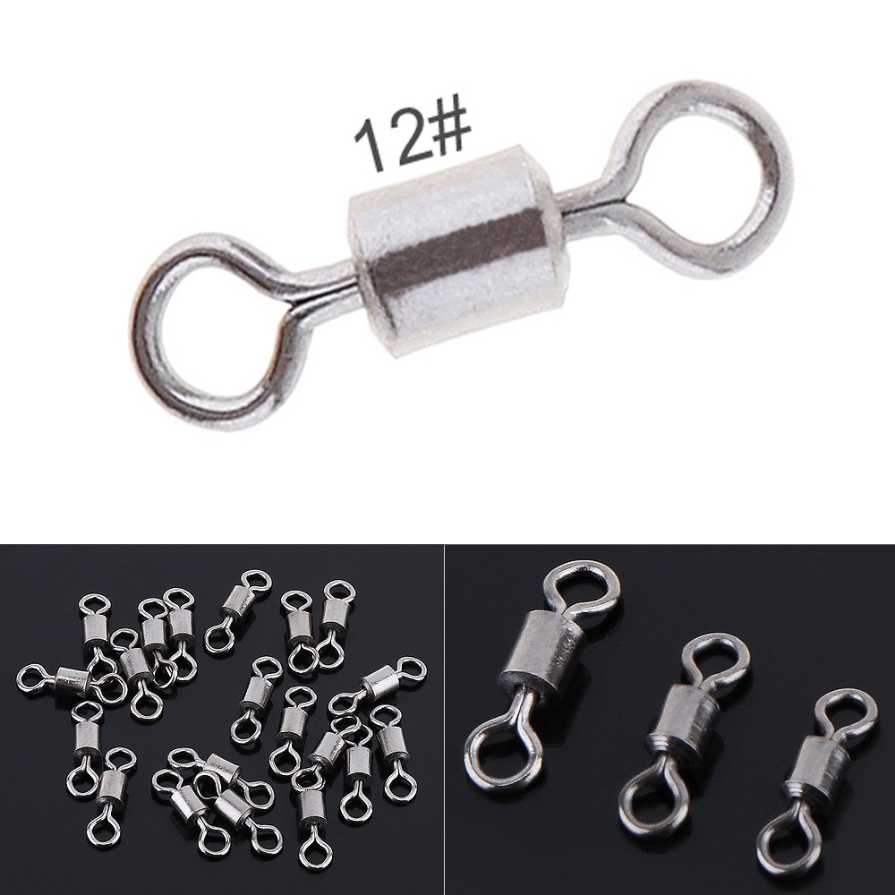 50 Cái 12# Móc Khóa Ma Ní Hình Số 8 Chuyên Dụng Cho Câu Cá