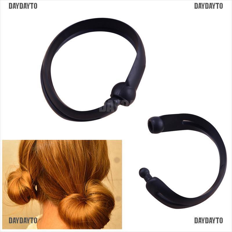 Set 2 Dụng Cụ Tạo Kiểu Tóc Hình Bánh Donut DIY Dành Cho Nữ