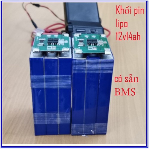 Pin xe điện Khối pin Lipo 12v14ah mới + có BMS 3s12a - lipo 12v Pin xe điện Khối pin Lipo 12v 14ah mới + có BMS 3s12a