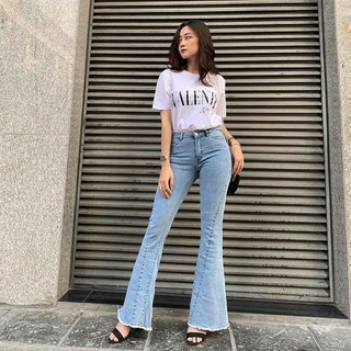 Quần jean dài chốt qua live