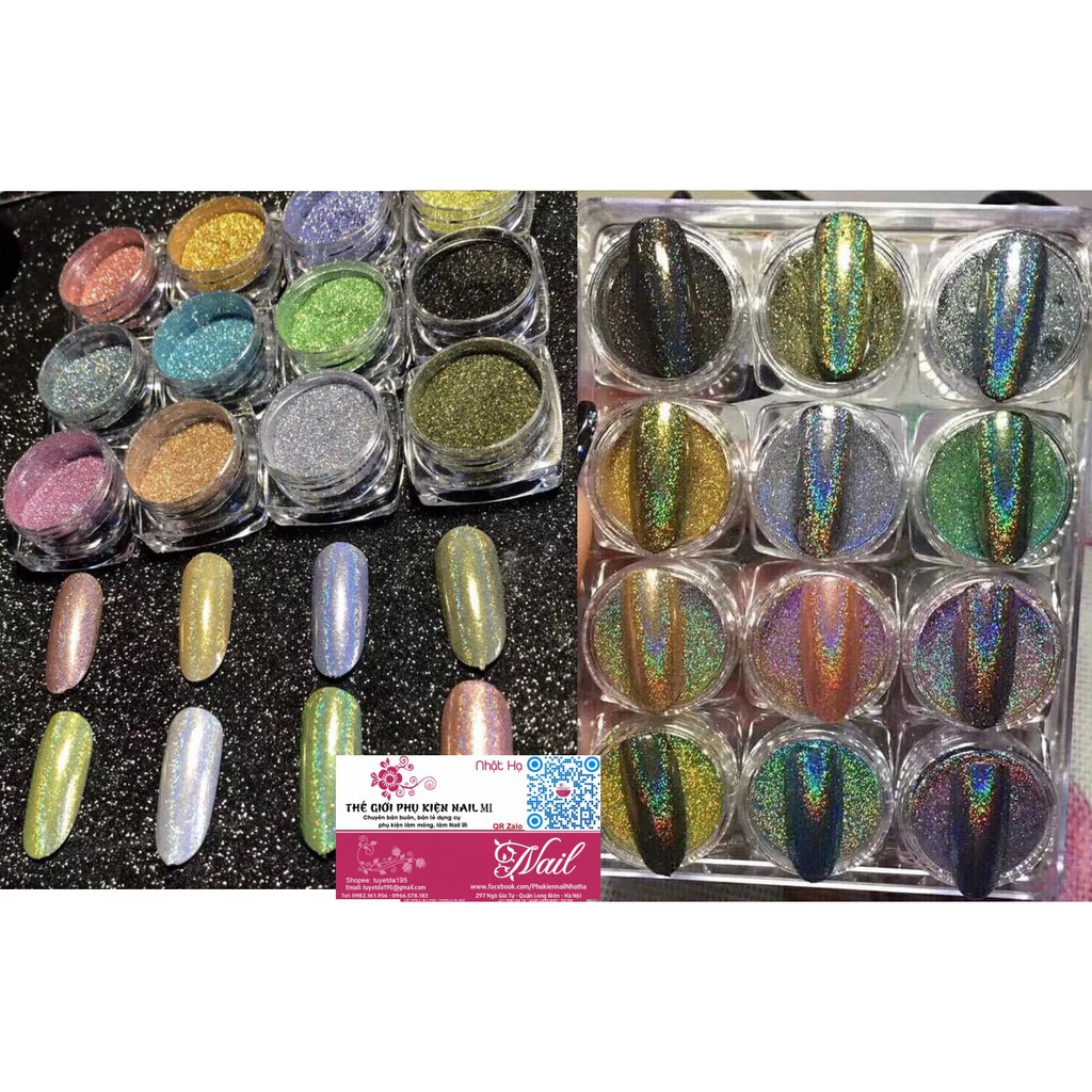 Sét Bột Nhũ Cầu Vồng 12 Màu Cực Xinh