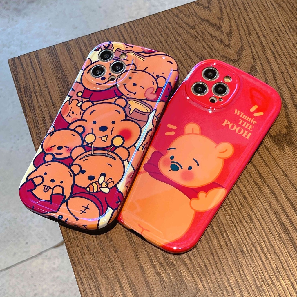 Ốp Điện Thoại IMD Hình Gấu Winnie Cho IPhone 13Pro Max Xr 11 12 Pro Max